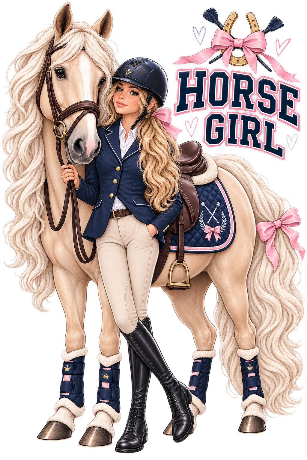 Horse Girl – teen equestrian rider with her pony
